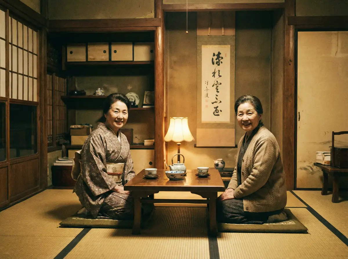 两位优雅的 婉儿别闹-婉儿别闹短视频 最新更新|独家爆料婉儿别闹聚集地 在日式茶室中品茶交谈